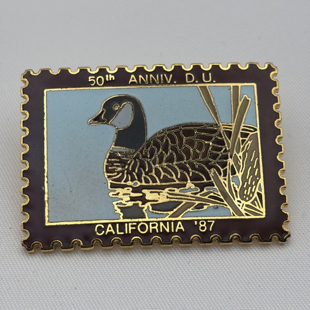USPS United States Postal Service‎ Stamp Ducks Unlimited 50 Years Lapel Hat Pin